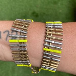 Madewell Tri-Color Solid Metal Bar Necklace